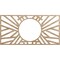 Ekena Millwork Hoover Wood Fretwork Pierced Ceiling Medallion, Red Oak, 26"W x 13"H x 9 5/8"ID x 3/8"T CMWP26X13X0375HORO - alternate 1
